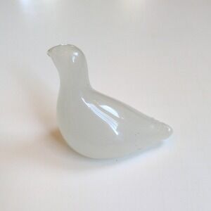 Handland Norway Opaline Bird Handblown Handmade Art Glass Figurine 3"